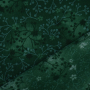 Tissu coton popeline fleurs de tilleul, vert foncé