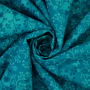 Tissu coton popeline vrille, turquoise foncé