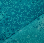Tissu coton popeline vrille, turquoise foncé