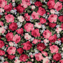 Tissu coton popeline Lovely Dream, noir – baies