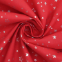 Katoen popeline Shining Stars, rood