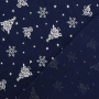 Popeline katoen Silver Christmas, marineblauw