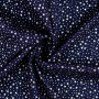 Popeline katoen Silver Stars, marineblauw