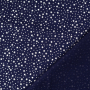 Popeline katoen Silver Stars, marineblauw