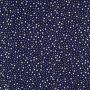 Popeline katoen Silver Stars, marineblauw