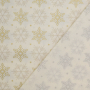 Popeline katoen Snowflake Stars, crèmekleurig