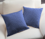 Tissu en coton Étoiles, marine-blanc