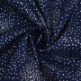 Tissu coton popeline Étoiles Noël Starry sky, marine - argent