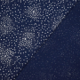 Tissu coton popeline Étoiles Noël Starry sky, marine - argent