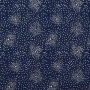 Tissu coton popeline Étoiles Noël Starry sky, marine - argent