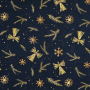 Tissu coton popeline Ange de paille, bleu foncé