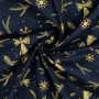 Tissu coton popeline Ange de paille, bleu foncé