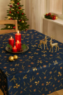 Tissu coton popeline Ange de paille, bleu foncé
