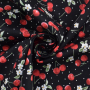 Tissu coton popeline Cerises Sweet Cherry, noir