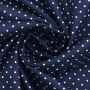 Katoen The Dots, donkerblauw