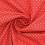 Tissu coton popeline à pois The Dots, rouge