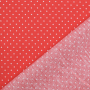 Tissu coton popeline à pois The Dots, rouge