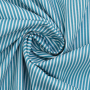 Tissu coton popeline à rayures The Stripes, bleu pétrole