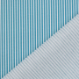 Tissu coton popeline à rayures The Stripes, bleu pétrole