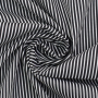 Tissu coton popeline à rayures The Stripes, noir