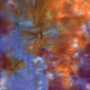 Tissu coton popeline batik Tie Dye explosion, orange