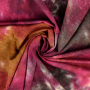 Popeline katoen tie dye grit, bessenkleurig