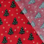 Popeline katoen christmas trees, rood