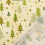 Tissu coton popeline sapin de Noël, vert