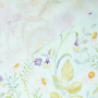 Tissu coton popeline Fleurs Wildflower Garden, menthe