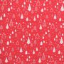 Tissu coton popeline Forêt de Noël Winter Forest, rouge