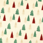 Baumwoll Popeline Winterwald, creme