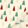 Baumwoll Popeline Winterwald, creme