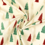 Baumwoll Popeline Winterwald, creme