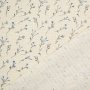 Tissu coton seersucker Fleurs cottage Vintage Flowers, bleu