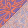 Katoen Viscose Mix flowers, paars