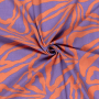 Katoen Viscose Mix flowers, paars