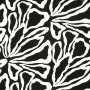 Tissu coton viscose Fleurs Flowers, noir