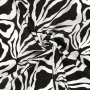Tissu coton viscose Fleurs Flowers, noir