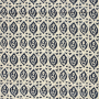 Tissu voile de coton abstrait Fleurs abstract leaves, marine