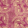 Cotton Voile batik paisley, berry