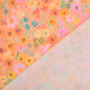 Cotton voile flower meadow, orange