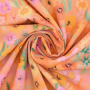 Cotton voile flower meadow, orange