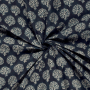 Tissu voile de coton Arbres Fantasy Tree, marine