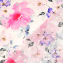 Cotton voile Flower Dots, white