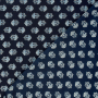 Tissu voile de coton Ornement de fleurs Flower Ornament, marine