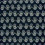 Tissu voile de coton Batik Mains Hands, bleu marine