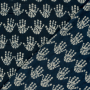 Tissu voile de coton Batik Mains Hands, bleu marine