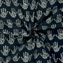 Tissu voile de coton Batik Mains Hands, bleu marine