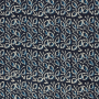 Katoenen voile Leaves, donkerblauw