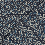 Katoenen voile Leaves, donkerblauw